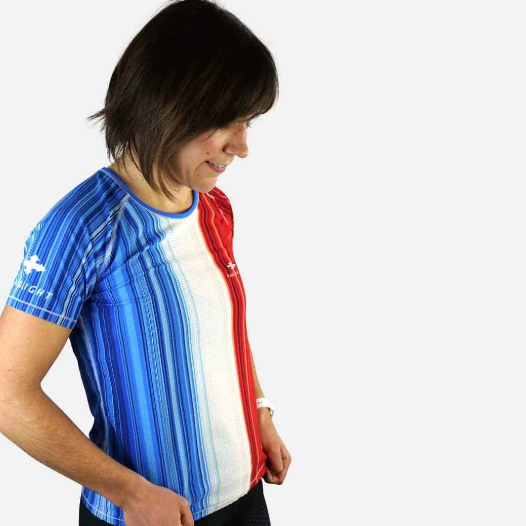 Femme Raidlight Maillots De Trail | ECODRY EDITION "WARNING STRIPES"